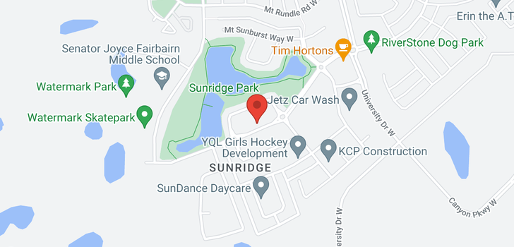 map of 49 Sunridge Boulevard W